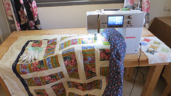 Quilting striped fabric