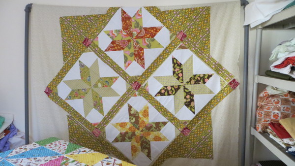 Star center on the quilt wall